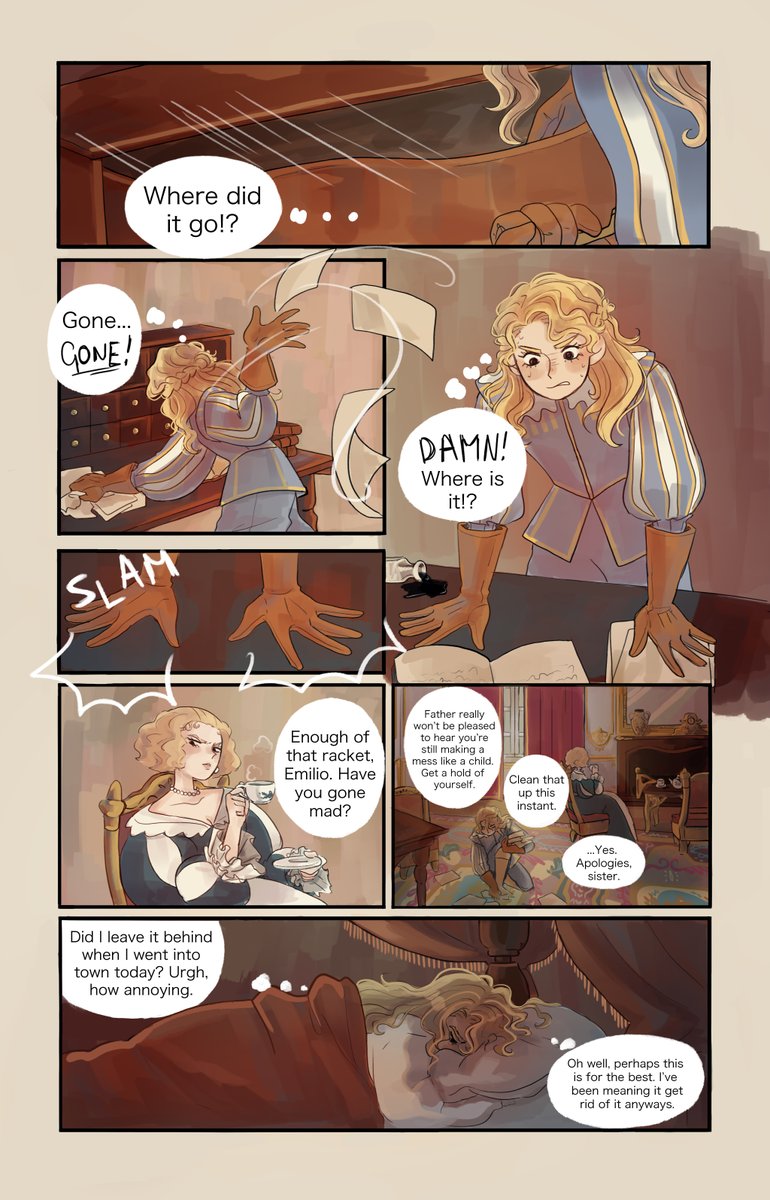 It's finally here!! A mini comic about my favourite OCs  (Emilio and Valentino) meeting for the first time. If you like vampires, historical settings and a bit of gay sprinkled in there, this is for you ???(1/3) 
