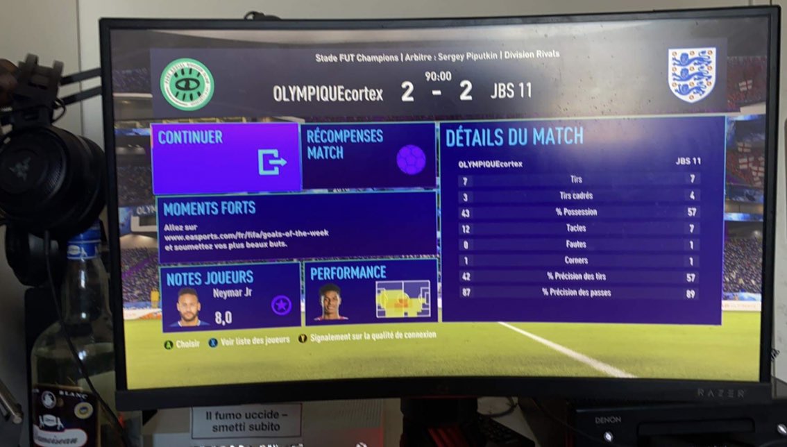 Good game,sir.🔥@Jarradbranthwa1 @Vitality_RocKy @BruceGrannec #FIFA21 #FUT21 #bitcoin