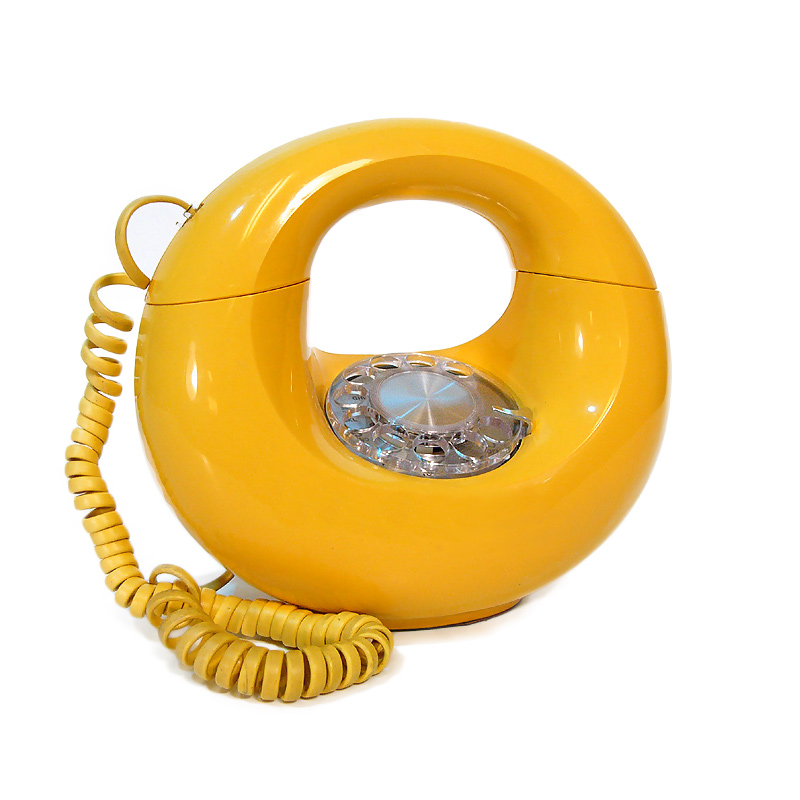 The Sculptura rotary-dial telephone - designed in 1970 by Donald M