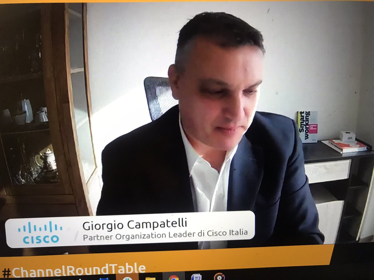 channelcity's tweet photo. #ChannelRoundTable @GcampateG ‘ @CiscoItalia abbiamo fornito #validateddesign #casestudy e informazioni verticali nonché kit replicabili -#smartworkingkit di facile utilizzo, certificati comprensivi di connettività, collaborarono e sicurezza. Senza dimenticare i #partnrrprogram https://t.co/vhYxE0NU8P