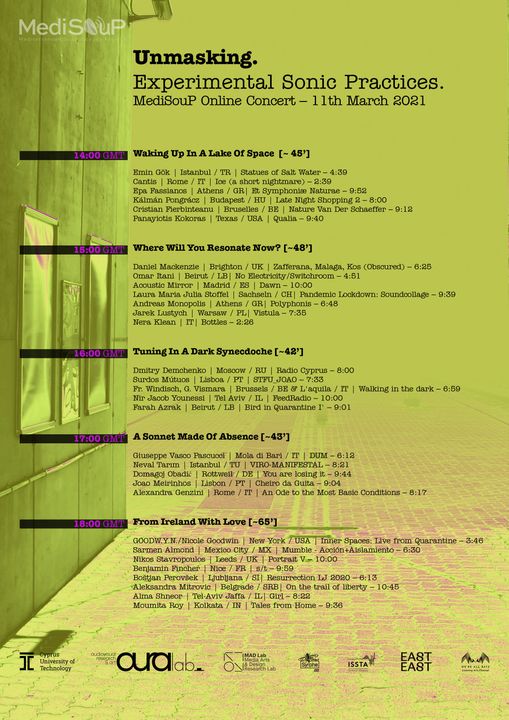 ISSTA is delighted to be part of this community in collaboration with <a href="/medi_sou/">MediSouP</a> . There will be a series of concerts on March 11th starting at 2pm GMT. ISSTA has curated a special concert for the event titled, "From Ireland with Love". medisoup.cut.ac.cy