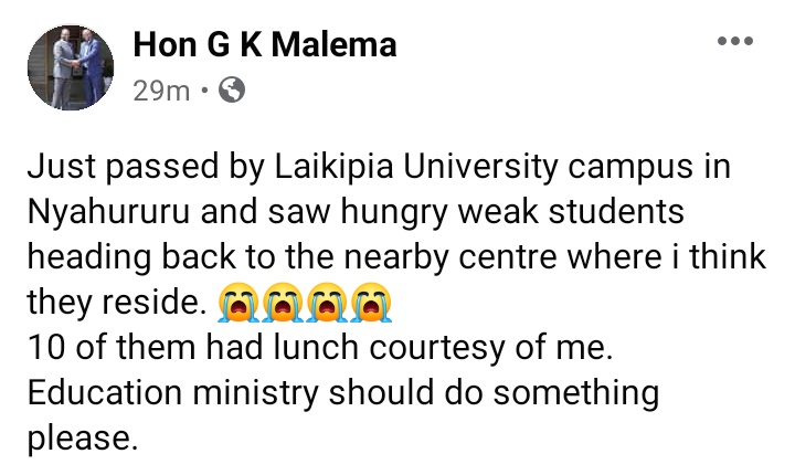 otieno_milongo's tweet photo. Comrades are really suffering. In fact a student fainted at Kabianga University 3 days ago because she had not eaten for days. This story should be highlighted. @RobertAlai @ItsMutai @HEBabuOwino @CisNyakundi https://t.co/gOHYC5xehR