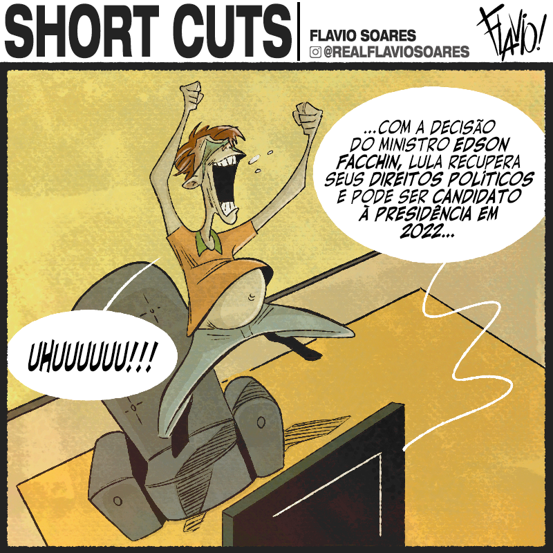 FlavioFSoares's tweet image. O povo comemora.

#charge #cartum #bolsonaro #lula #polarização #politica #cartoon #cartoonist #ilustrador #illustrator #dibujos #ilustración #supportartists #apoieumartista #dibujos #ilustración