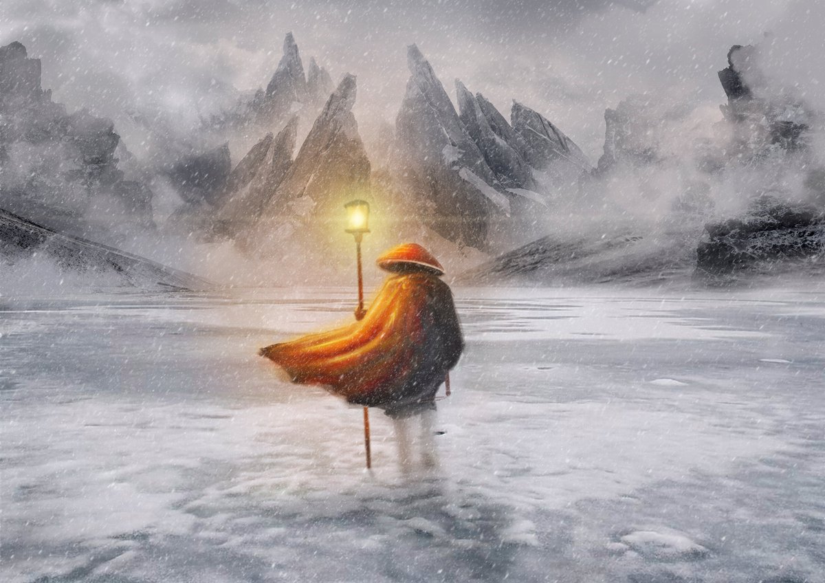 Soledad invernal, es una idea que curiosamente surgió en verano pero que sólo ahora sentí la necesidad de llevarla a cabo.

Refleja la dureza de tratar de encontrar ese estilo artístico personal. Es un largo viaje que poco a poco me va acercando a la meta.