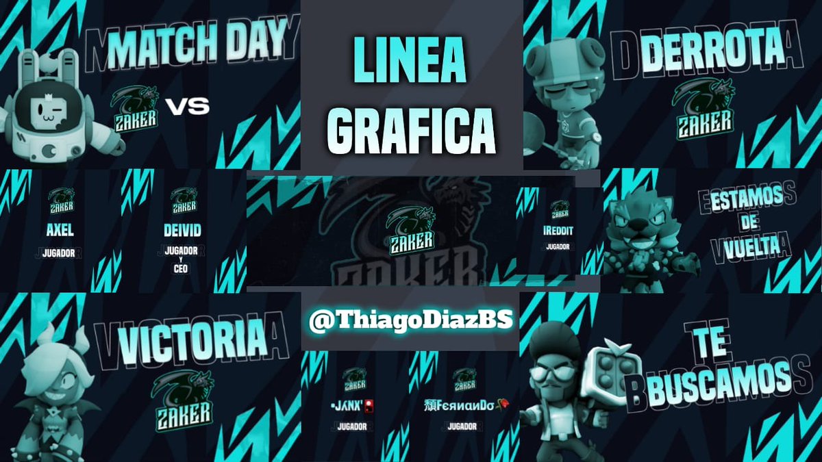 #BS|¡Nueva Línea Gráfica!
Con la Cual volveremos con todo también ahí un Spoiler de los jugadores, 👀
Muchas Gracias Por la Línea a @ThiagoDiazBS Excelente Trabajo Recomendado
Atentos hoy tenemos Match Day 👀

#GoZaker