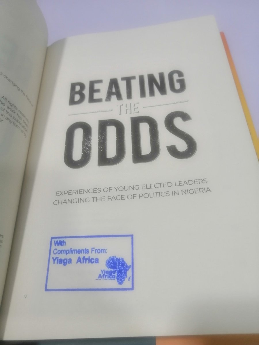 Moshoodpm's tweet photo. Next Read : Beating The Odds! 

In the next couple of days, I'll be reading how young people, defeated all the odds to contest and win elections in Nigeria's torrid political terrain.

Thank you @YIAGA and #NotTooYoungToRun for putting this together. https://t.co/ml063L2mp9