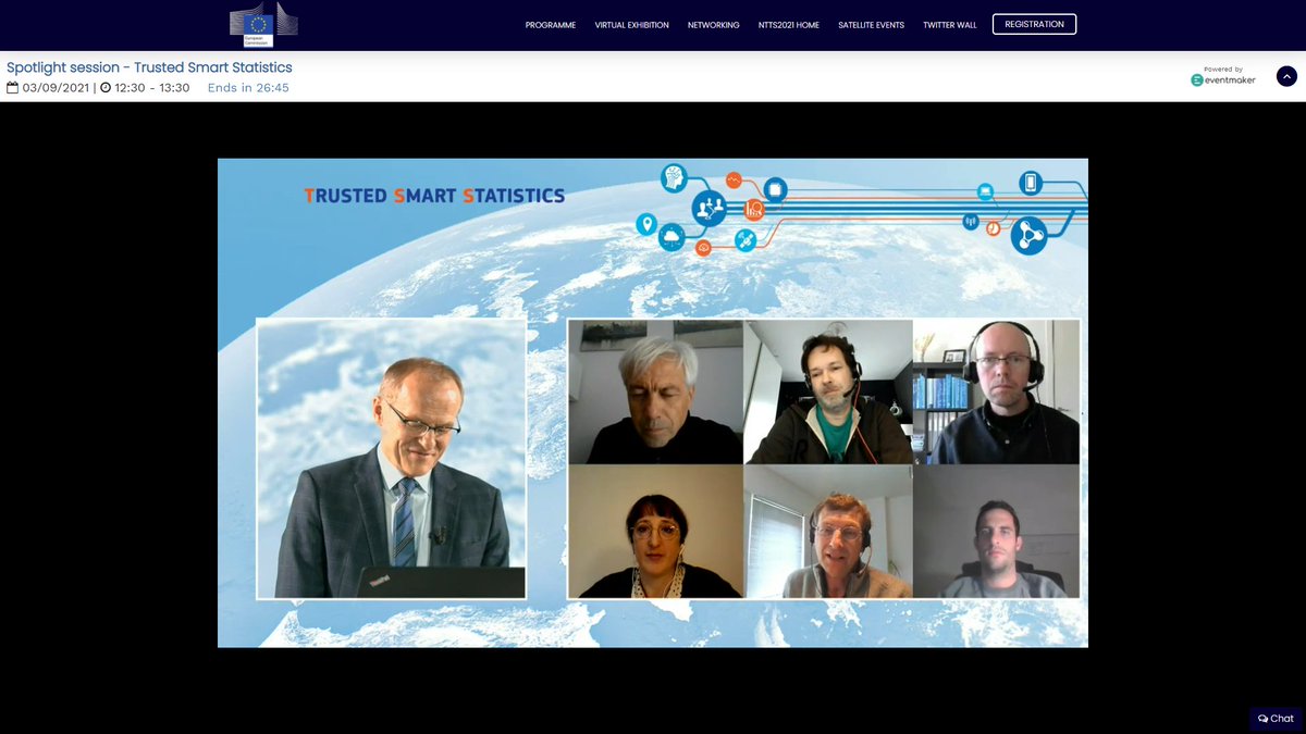 Participating in the #NTTS2021 spotlight session on Trusted Smart Statistics with good colleagues from all across Europe