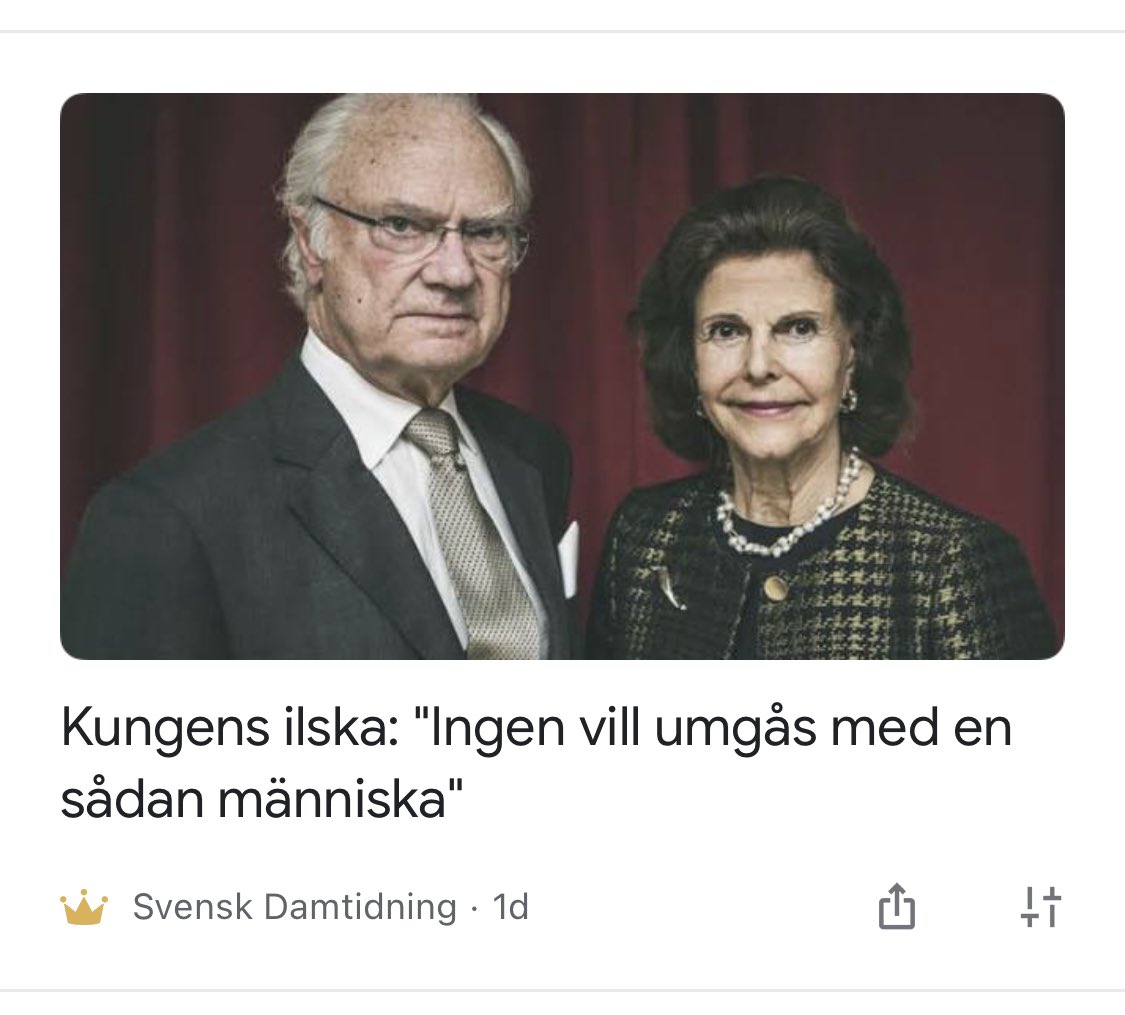 TonyRyttar's tweet photo. Och ändå är de gifta? 🙈 #skvaller #kung #drottning https://t.co/JT4lbbflg0