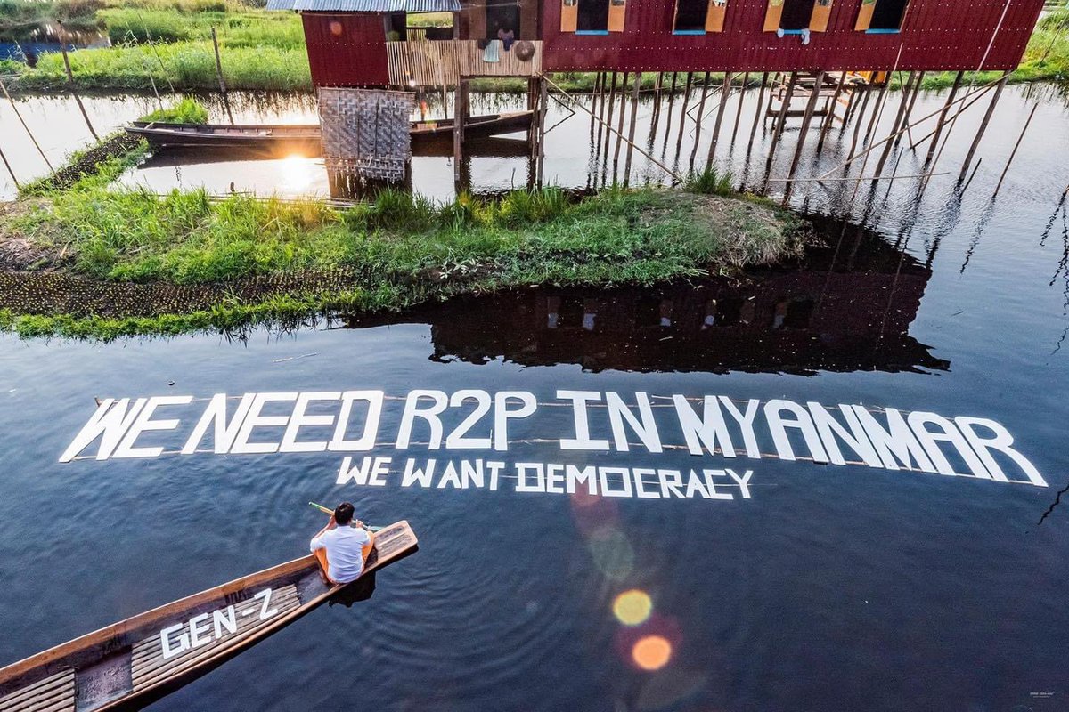 Travelkueen1's tweet photo. R2P FOR MYANMAR 🇲🇲#WhatsHappeningInMyanmar #Mar9Coup https://t.co/cf5eEwYgQo