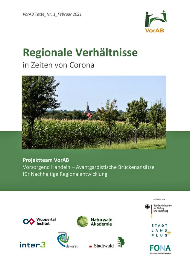Wupperinst's tweet photo. 🆕"Regionale #Verhältnissein in Zeiten von #Corona"
Die 1. Publikation des #VorAB-Projekts "Vorsorgend handeln-Avantgardistische Brückenansätze für nachhaltige Regionalentwicklung" blickt auf den Wald, die Energie- u. Landwirtschaft in der Lübecker Region.
https://t.co/NhAszCi9Sv https://t.co/3ccQqyOz1n