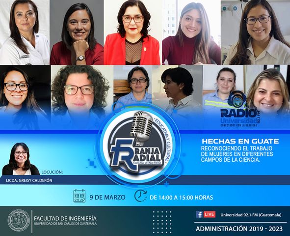 Para conmemorar el #DiaInternacionalDeLaMujer, la <a href="/FIUSAC/">FIUSAC</a>  ha organizado este programa para hoy martes 9 de marzo, conducido por la Licda. Greisy Calderón. Gracias por invitarme a participar.
¡No se lo pierdan vía Facebook Live! <a href="/usacenlinea/">usacenlinea</a>