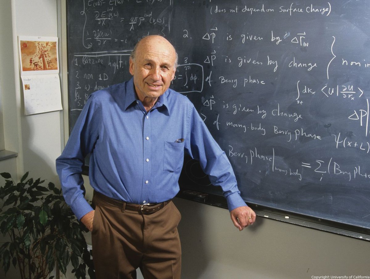 In 1998 Walter Kohn, a physicist, was awarded the Nobel Prize in Chemistry "for his development of the density-functional theory."

As a young Jewish boy growing up in Austria during the holocaust, Kohn had a tough start to life. Read his bio: bit.ly/37p5VVT