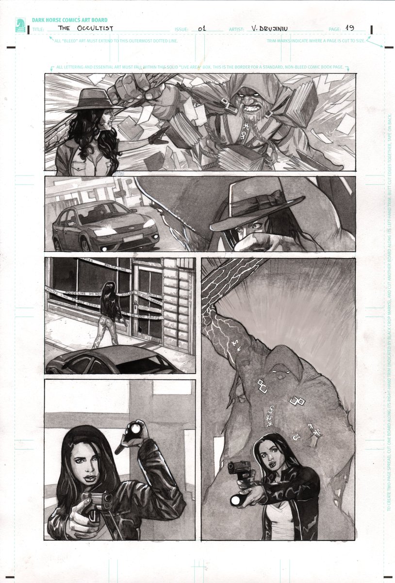 drujiniu's tweet photo. @trevorwk @withFND Here's a couple of scans from the original Dark Horse artboards for The Occultist https://t.co/otpnmeyER9