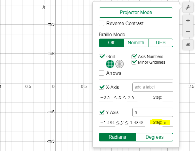 PravdaHaas's tweet photo. @AlexOverwijk @Desmos You can when working with pi 
(it doesn't work for other irrational numbers though, e.g. e, or non-terminating decimals like 1/3). 
Hopefully that helps! https://t.co/3JIF6s9XI6