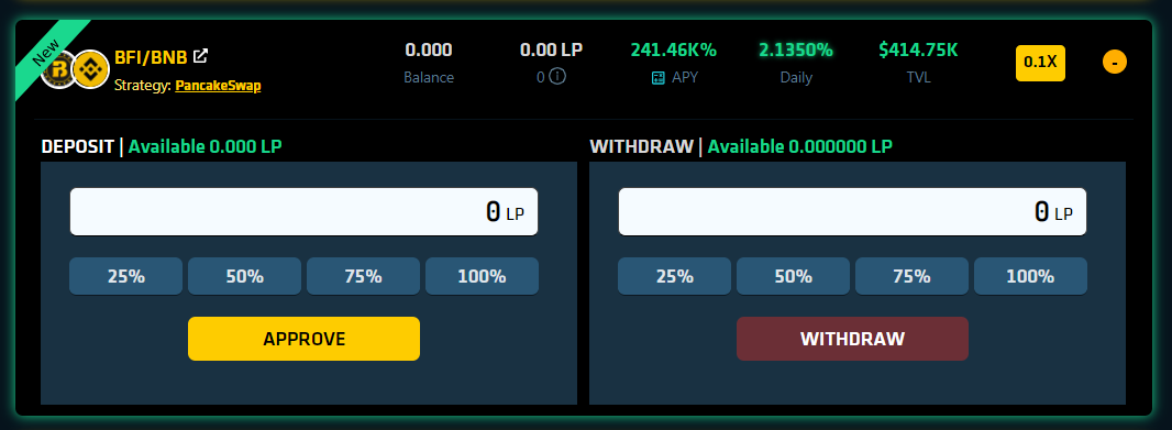 BEARNDAO's tweet photo. Good news for BFI's holder...π₯³π₯³π₯³
BFI/BNB Vaults is live at: https://t.co/BPzNLrsLXW
#bVaults #BNB #BSC π₯ππ° https://t.co/W47E6KHAES
