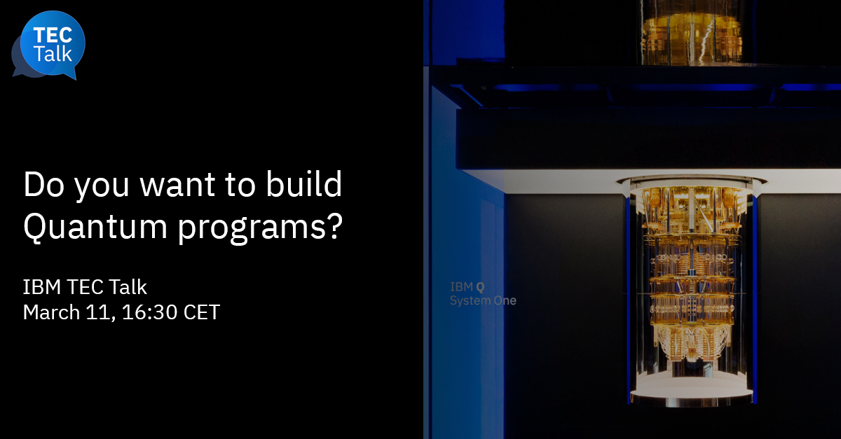 You want to develop Quantum Programs? Need some guidance?
Join this webinar where <a href="/Eric_Michiels/">Eric Michiels</a> will tell you all you need to know to get started!
Subscription: meetup.com/IBM-Cloud-Bene…
#quantum #IBM