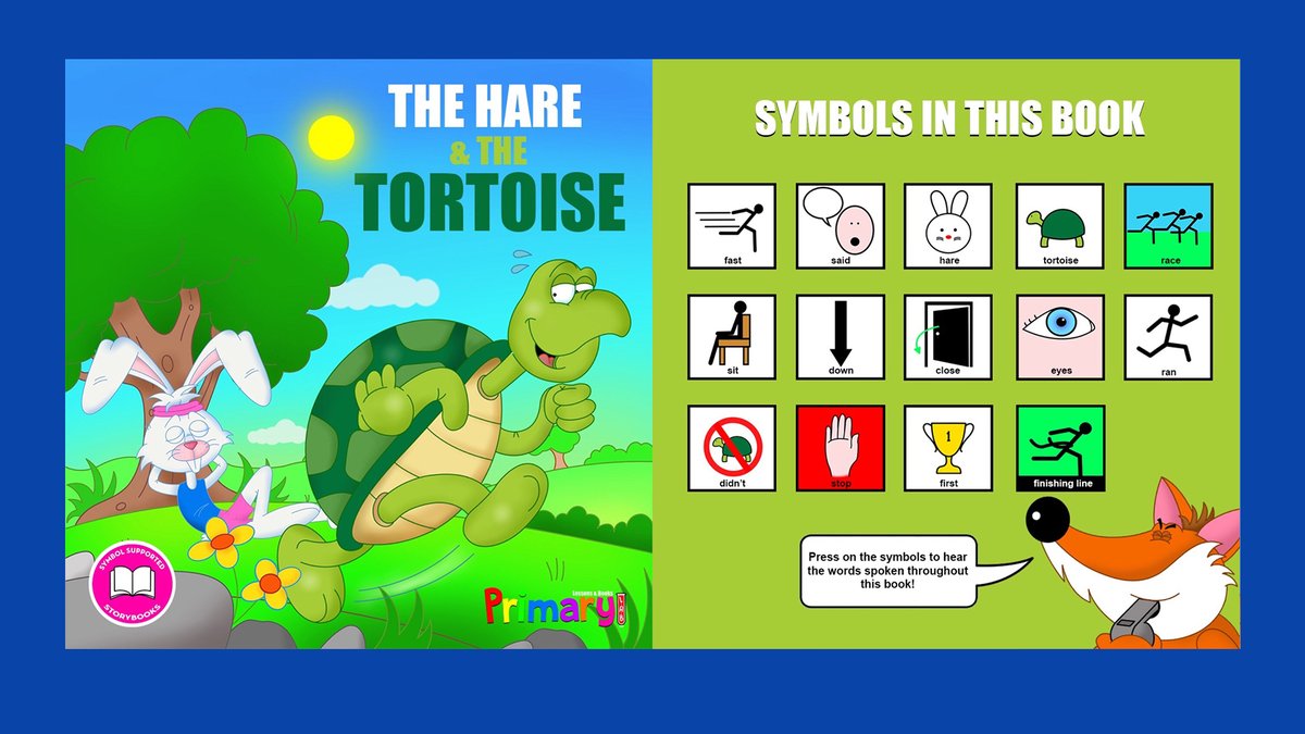 BookCreatorApp's tweet photo. 🚨 GIVEAWAY 🚨
Win a copy of The Hare and the Tortoise (Symbol Supported Book) by @primary_lab
Share this tweet and tell us how you would use this book for a chance to win 🎉
Deadline: March 19th
Learn more: https://t.co/SOGRwXrBGO
#SEN #accessibility https://t.co/m7aRfQidJq