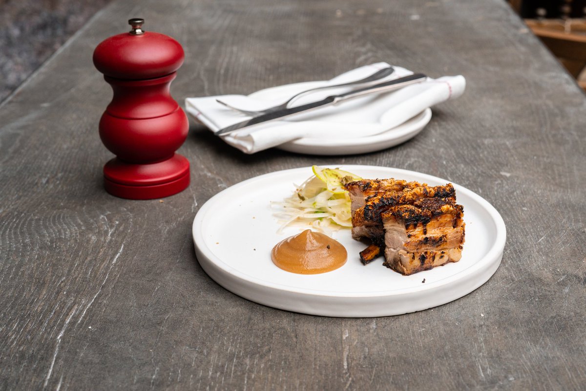 With a timeline to oepneing set it's back into the kitchen. We're currently scouring the country for the best producers for our menu &amp; we haven't been short of options &amp; that's what makes a dish like our Crispy Wood Roast Pork Belly Ribs, Apple, Tamarind &amp; Fennel so delicious!