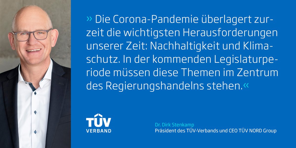 Das seit einem Jahr gültige Klimaschutzgesetz ist zwar ein guter Anfang. Wir erwarten aber von der künftigen Regierung zusätzliche Anstrengungen beim #Klimaschutz.
Mehr dazu: vdtuev.de/pressemitteilu…