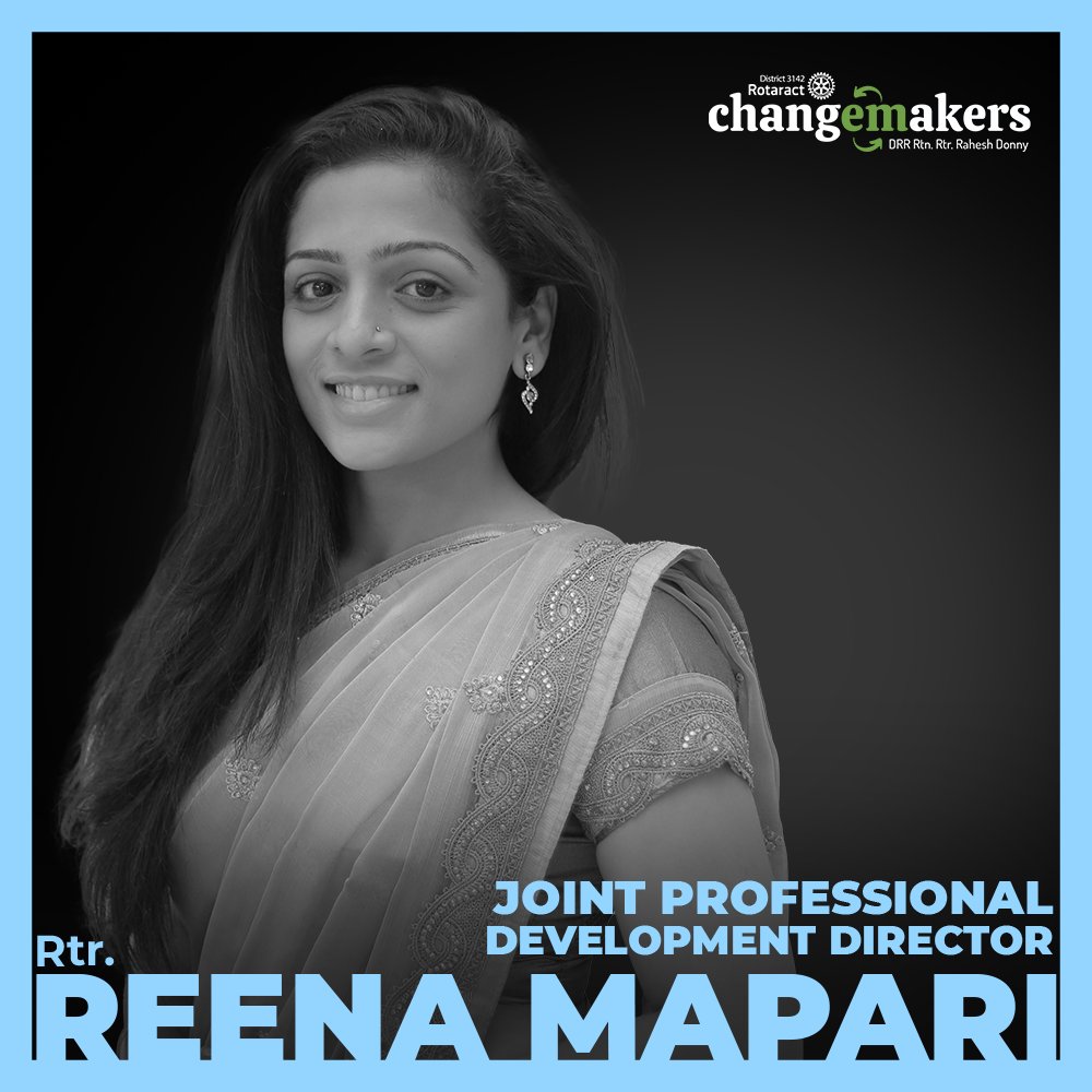Rotaract_3142's tweet photo. A strong headed individual who has Creativity flowing through her veins.
Presenting to you Joint Professional Development Director 
Rtr. Reena Mapari
@reena_007
#ChangeMakers #Council2122 https://t.co/jvXGBnrlrO