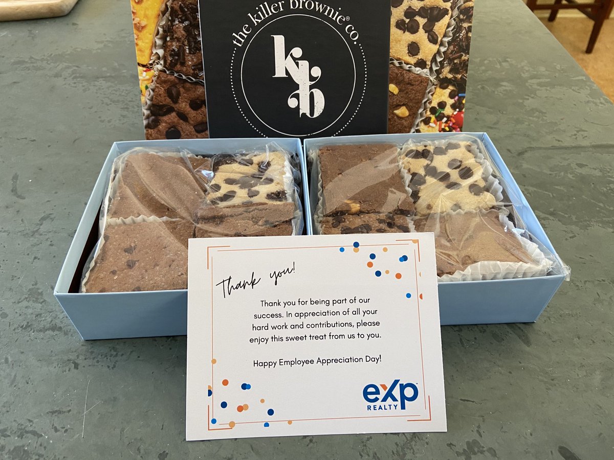 Diane Tuman (@dianetuman) on Twitter photo I was away for two months and came back to this nice surprise. Killer brownies! Thank you <a href="/eXpRealty/">eXp Realty</a> 🙏🏼 #employeeappreciationday I was away for two months and came back to this nice surprise. Killer brownies! Thank you <a href="/eXpRealty/">eXp Realty</a> 🙏🏼 #employeeappreciationday
