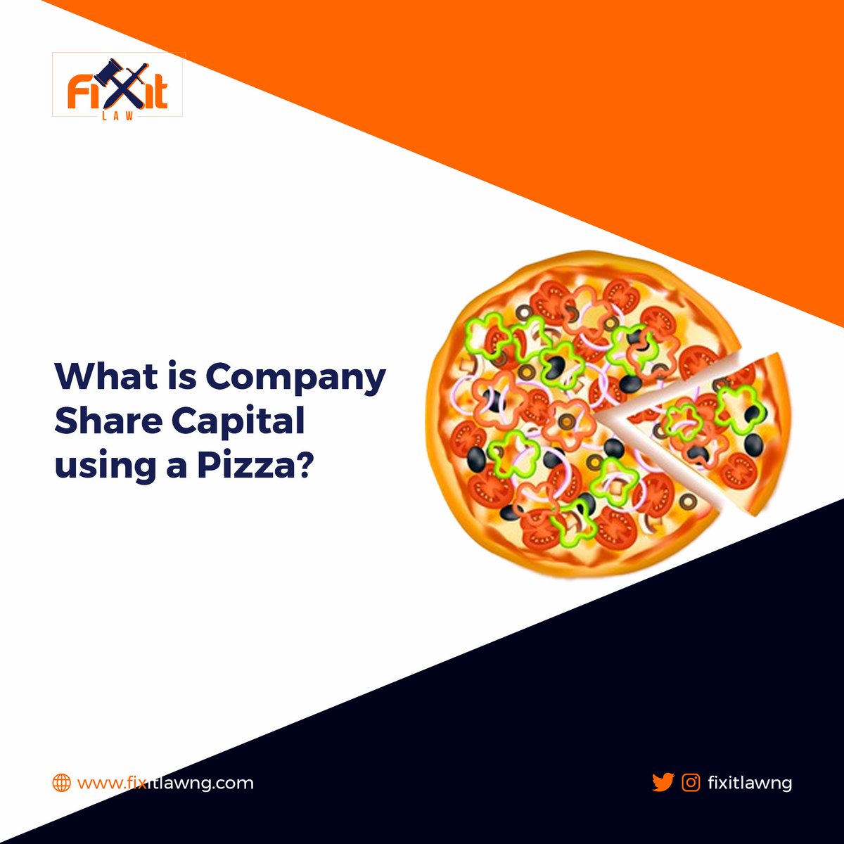 fixitlawng's tweet photo. This is a post you should read, save and share, it is a long read but worth every minute.

The pizza slice is enticing right, winks, that's the purpose.
We have been asked about alloting shares for a company so here is my answer using the pizza illustration.

At the time of https://t.co/cVLOgMA8QW