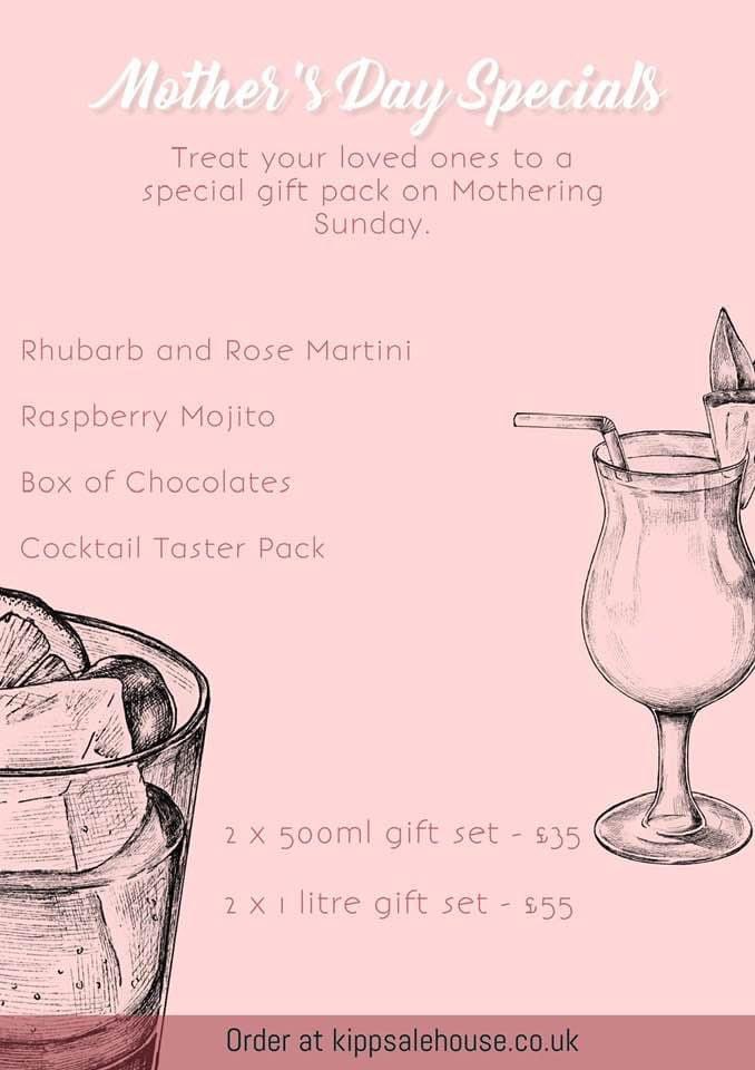 So, Mother's Day is nearly with us. Here is a special gift idea delivered to you on Friday 12th for you to then pass onto to that very special one....just click to order by 5pm on Thursday 11th March, as we need time to make these fresh for you. website..www.kippsalehouse.co.uk
