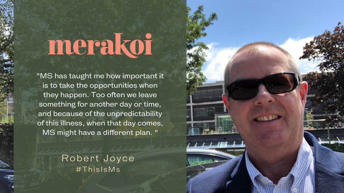 We asked some of our favourite #MS patient experts to tell us what they want people to know about living with #MultipleSclerosis. <a href="/A30MinuteLife/">Robert Joyce - A 30 Minute Life</a> reminds us how important it is to take opportunities when they happen. #ThisIsMs
