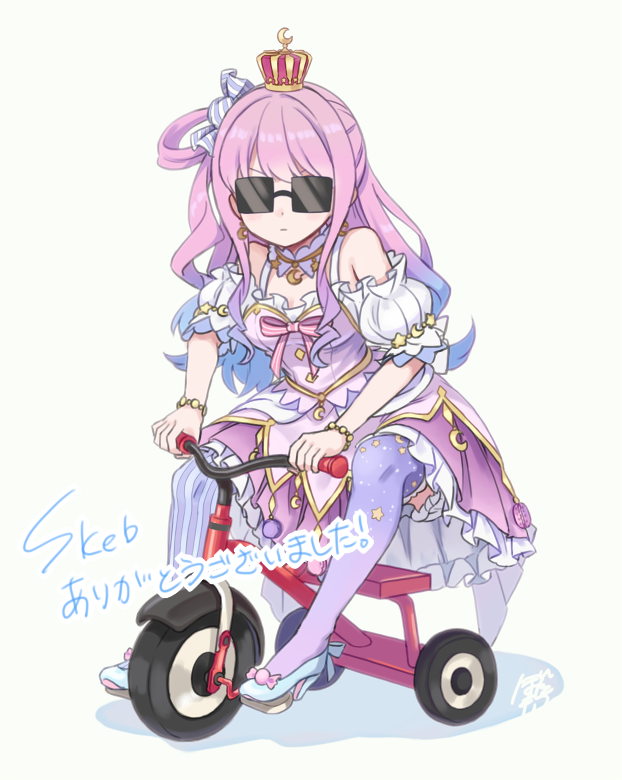 姫森ルーナ 「Skebで描かせていただいた姫森ルーナ姫さんちゃん様です。納品したものはサングラ」|魂カーニバル■新刊通販中のイラスト