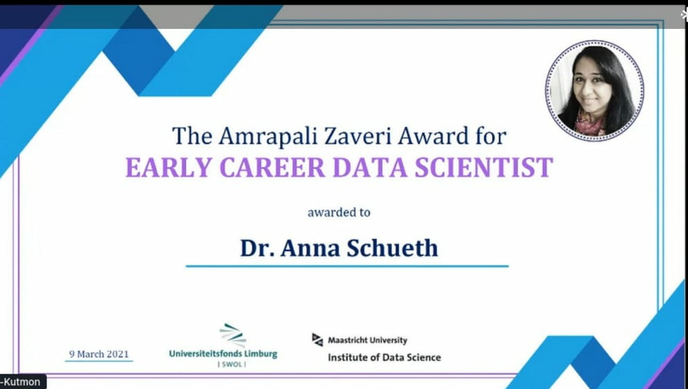 OMG! I just won the first ever Amrapali Zaveri Data Science Award  and this such an incredible honor, as she was a dear friend & colleague of mine ♥️ I plan something truly special with the award money. #WiDS #womenindatascience #WomenInScience #WomenInSTEM @MaastrichtU @UM_IDS