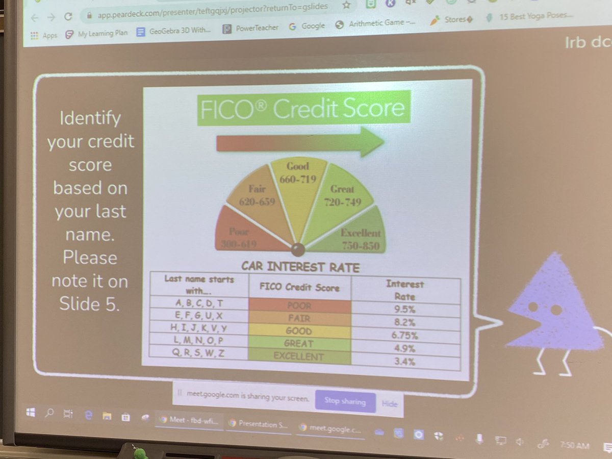 MsPanayiotou's tweet image. Calculating the simple interest and commission earned on our vehicle and home purchases based on our credit scores. @jgb_math @HKriegstein @JerichoMS @_ChadGleason 🛍🏠🚙 #reallifeproblems