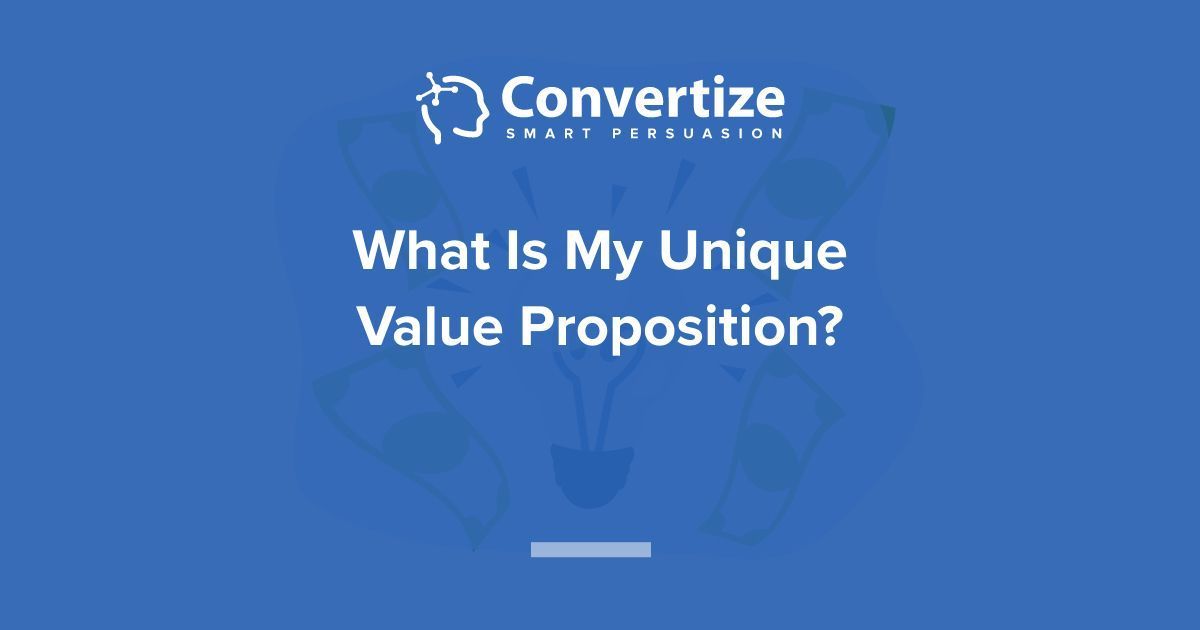 Convertize's tweet image. What is your Unique Value Proposition? bit.ly/3oG7acA Follow the step-by-step UVP workshop ... #MarketingDigital #websitemarketing #cro #abtesting #ecommerce #ecommercemarketing