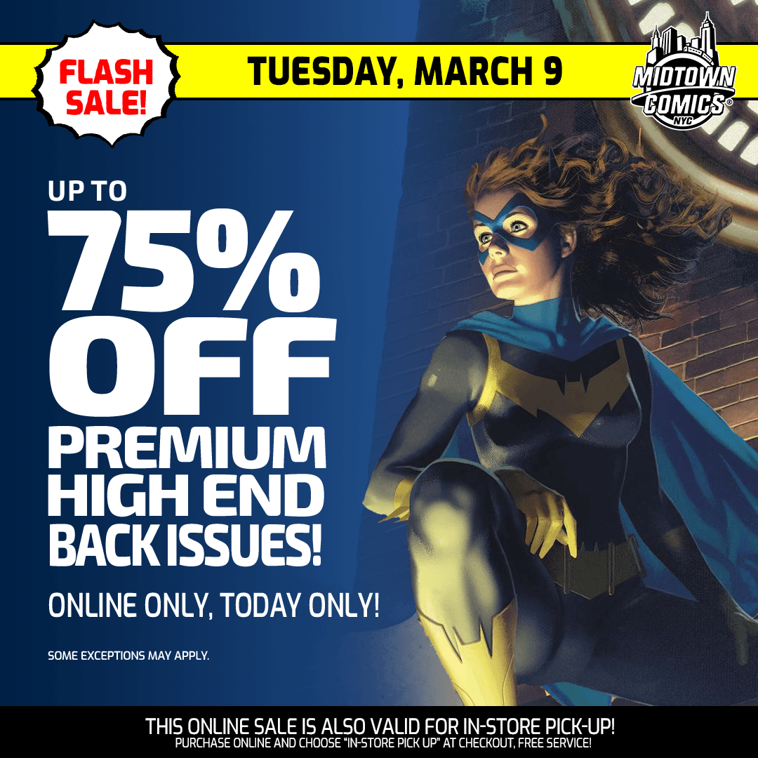 MidtownComics's tweet photo. 𝗙𝗟𝗔𝗦𝗛 𝗦𝗔𝗟𝗘! We've dug into the underground vaults at the Midtown Fortress to present special comics at a special price! Up to 75% off premium high end back issues online!
https://t.co/XfCxcnaPKx
#comicbookblankcovers #blankcovers #comicbookbackissues @FirstIssueClub https://t.co/26n8BZFJqX