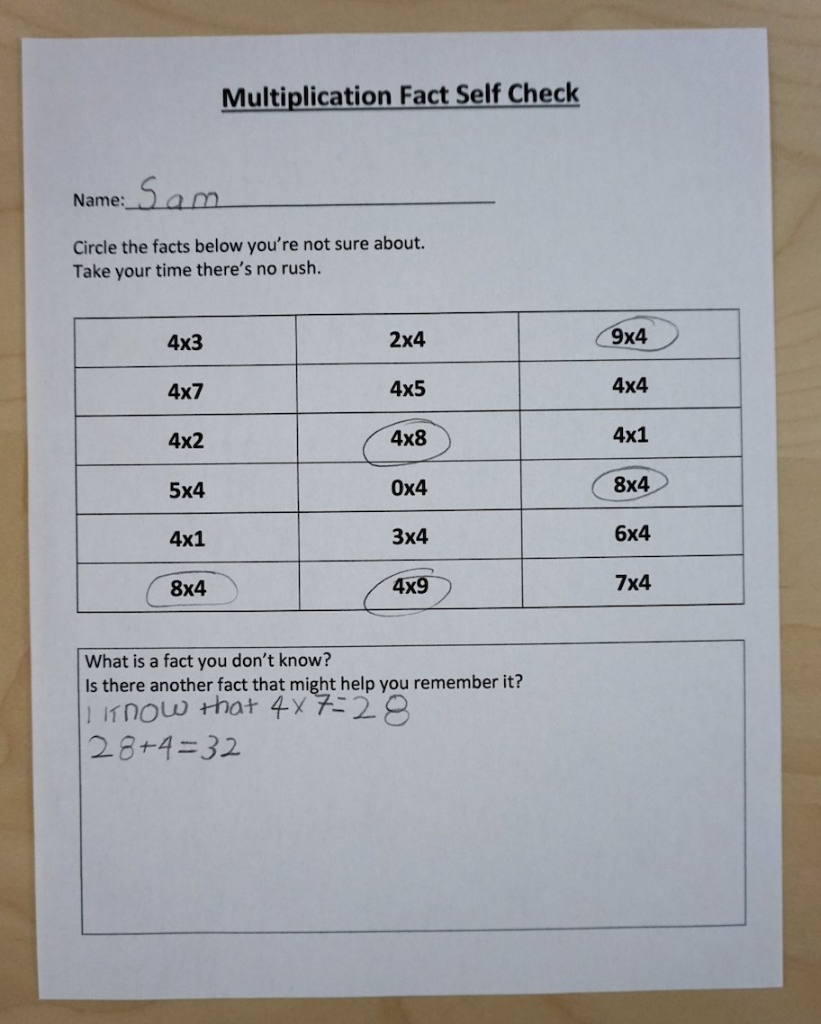 If you want to know which facts a student might not know on their way to #BuildingFactFluency, just ask them. No mad math minute. No stress. No multiplication sundaes. No tears. #elemmathchat #iteachmath Template: bit.ly/3bsidSU