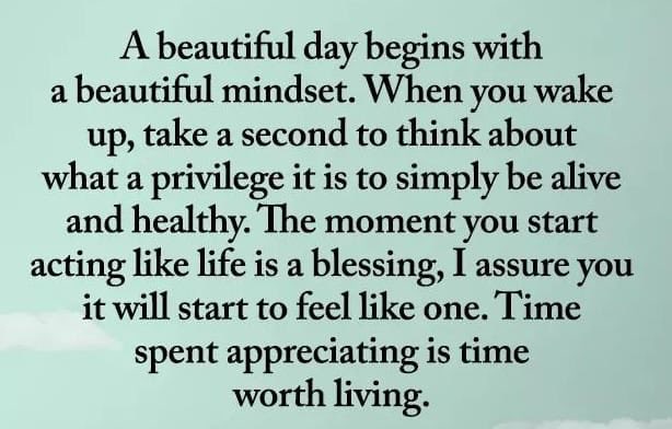 A wonderful reminder as I start this blessed new day!