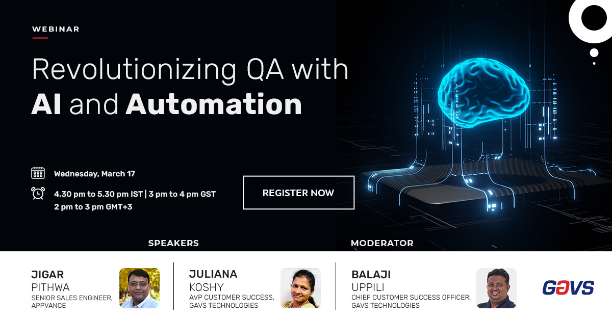 insideneurealm's tweet image. Break the vicious cycle of unexpected production issues &amp;amp; firefighting with AI &amp;amp; Automation-led QA! Join us for this webinar in association with Appvance to learn more. bit.ly/30pc83p

#applicationproduction #applicationQA #QAanalysis #AIinQA #automationinQA #gavswebinar