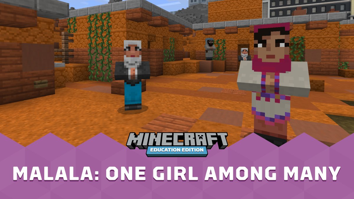 PlayCraftLearn's tweet photo. Learn about Malala's courageous fight to make sure every girl can access schooling. The #LessonOfTheWeek invites students to rebuild a school in Pakistan as they explore ideas about education equity and gender bias. #MinecraftEdu #WomensHistoryMonth

↪ https://t.co/uiVhwL9aEZ https://t.co/w5PDPjEsqk