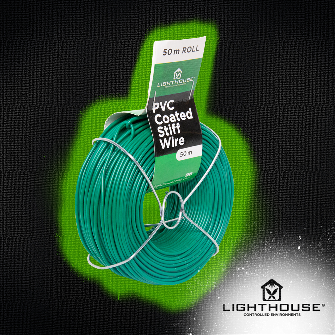 The LightHouse PVC Coated Stiff Wire is now in stock at HydroGarden! Ideal for use in any greenhouse or growroom for a range of different applications such as securing plants to supports. 

#HydroGarden #LightHouse #Accessories #StiffWire #Greenhouse #Growroom #Plants #Growing