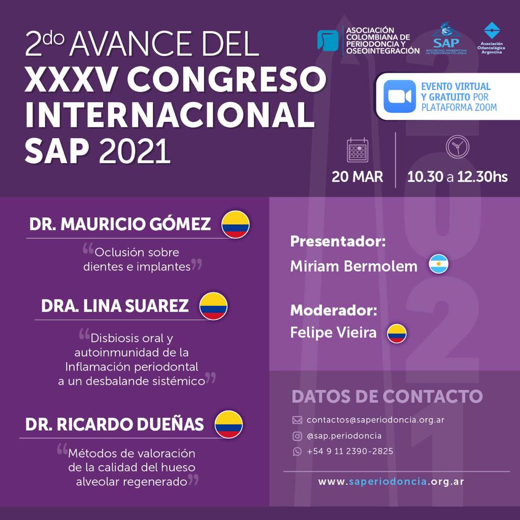 Los dejamos invitados  al 2do Avance pre Congreso Internacional SAP conjuntamente con ACPO
Es totalmente gratuito
zoom.us/webinar/regist…