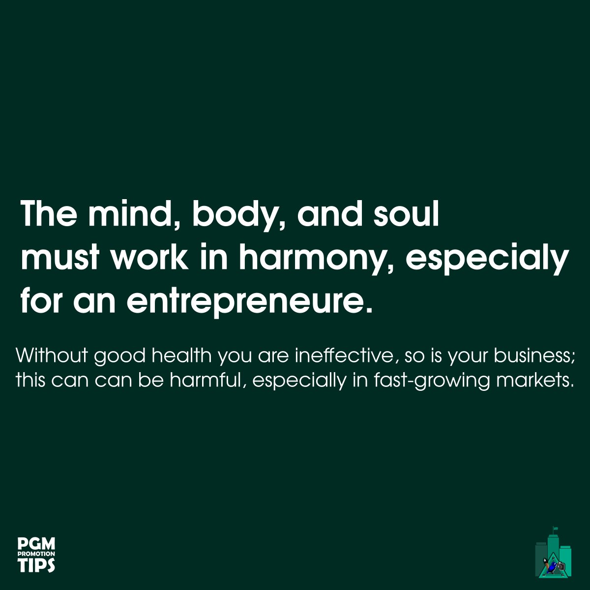pgmbrand's tweet photo. 🔥 Investment: keep your health in check.
 
• "Providing the bait"
• #DifferenceIsInfluence 

#Marketing #SocialMediaMasterClass #businesstips #Entrepreneurship #GraphicDesign #health #emotional #physical #mental #business #MentalHealthMatters #advice #MentalHealthAwareness https://t.co/Ik6Q7nCOHm