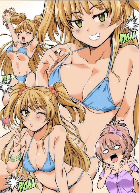 Skeb納品しました〜
大人化莉嘉ちゃんがノリノリでグラビア撮影するやつ
(昔出した同人誌のネタです)
https://t.co/thYDqGHKfb 