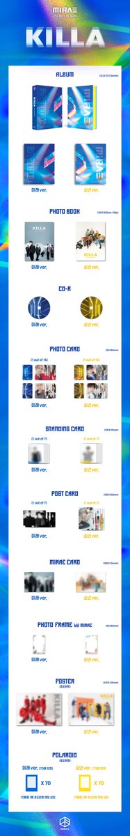 613kpopsells's tweet photo. HK🇭🇰G.O Pls RT MIRAE 1st Mini Album Killa
Single: 120/1
Set (x2): 230
Future Ver// Boy Ver
以上價錢只連部分運費，需要補款
可以選擇折卡/不折
收現金/Alipay/FPS
截單：17/3 12:00
Link: https://t.co/khNVYfdGnT https://t.co/VJXqQEjbbn