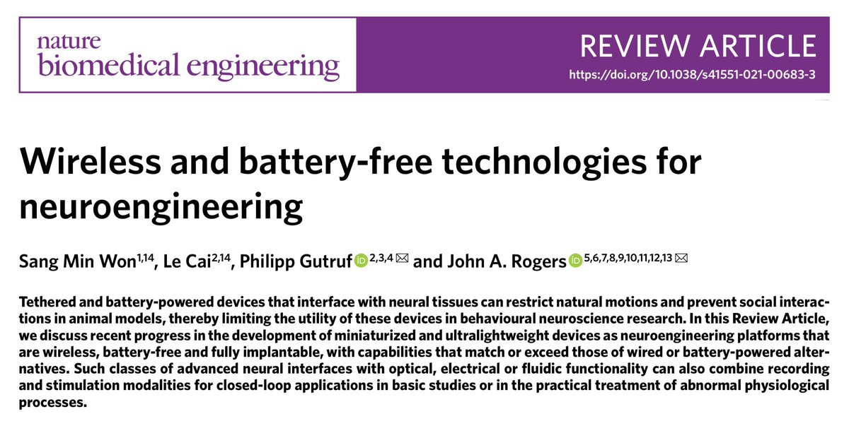 Wireless and battery-free technologies for neuroengineering

rdcu.be/cgsFz
