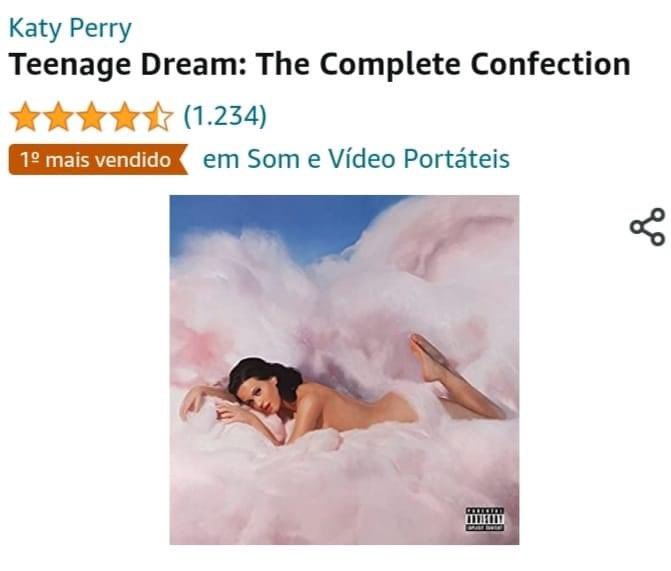 sitekponline's tweet photo. Atemporal? Com certeza! O álbum Teenage Dream é atualmente o mais vendido na Amazon do Brasil. https://t.co/0ymWAGCL3B