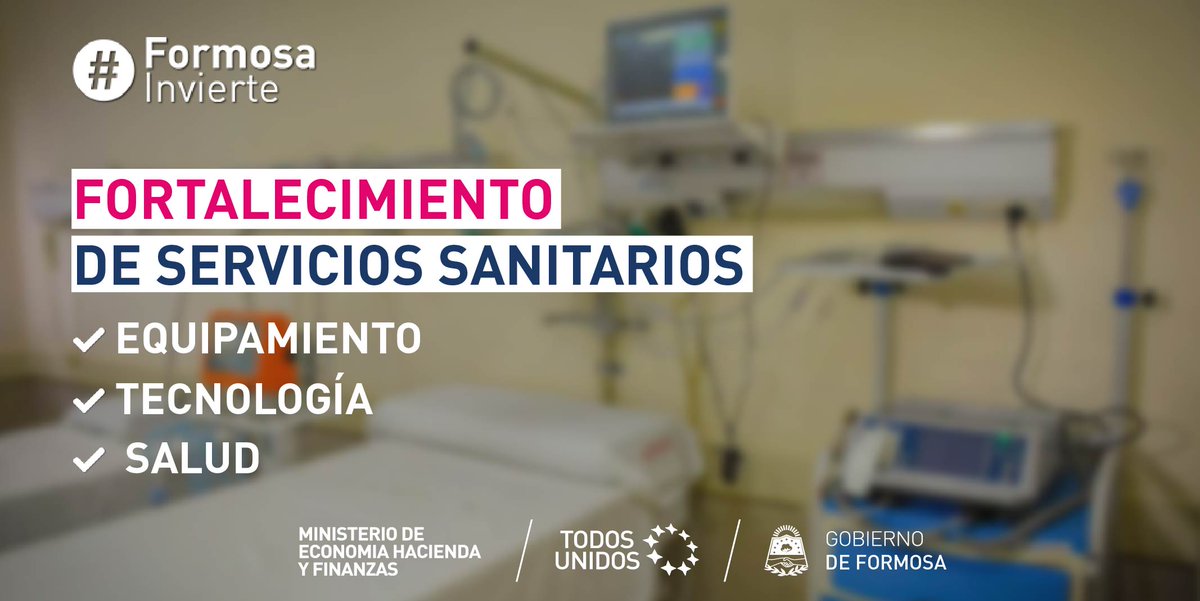 MinEcoFsa's tweet photo. 🏥🩺Se habilitó el servicio de terapia intensiva para pacientes COVID-19 en el Hospital “Cruz Felipe Arnedo” de Clorinda, con 4 camas y modernos equipamientos de tecnología de avanzada para atender pacientes graves, moderados y leves. #FormosaInvierte #Salud #Pandemia https://t.co/RU5LhoxpaH
