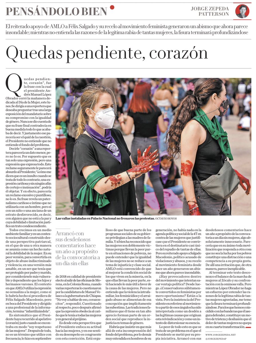 jrisco's tweet photo. “Quedas pendiente, corazón”

[@jorgezepedap en @milenio] https://t.co/5O6zLvBpJI
