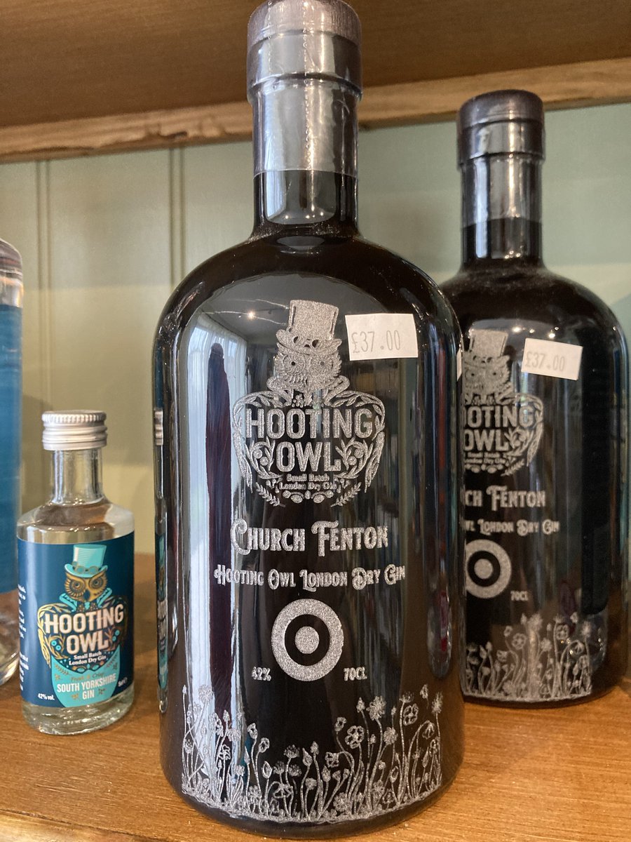 Our fabulous, exclusive, made just for us Church Fenton Gin
in it’s new, gorgeous bottle! Made for us by <a href="/hootingowlgin/">Hooting Owl Spirits</a>  
#shoplocal #gin #exclusive #signaturegin #churchfenton #barkstonash #ulleskelf