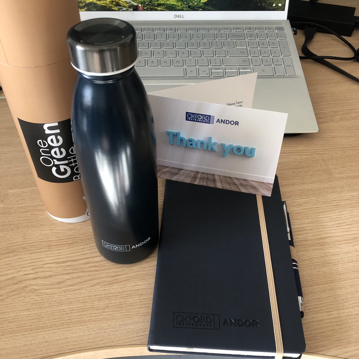 PhysicsThomas's tweet photo. What a nice gesture by @AndorTechnology @OxInst to thank the speakers at their recent virtual Material Science event „Characterisation and Applications of Advanced Nanophotonic Materials and Structures“ 😍 
#materialsscience #spectroscopy #sustainability https://t.co/O7Ny1fJYeQ