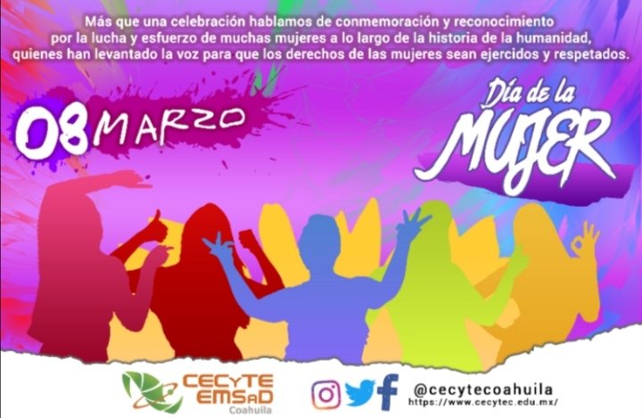 CECyTECoahuila's tweet photo. En el marco del día internacional de la mujer Cecytec se  suma a la búsqueda por una vida sin violencia y de igualdad de derechos. #SomosCecyte #Coahuila @Demetrio_Z @daliahdzr @ccecyte @HiginioGlzC https://t.co/sQDE7Nfq08