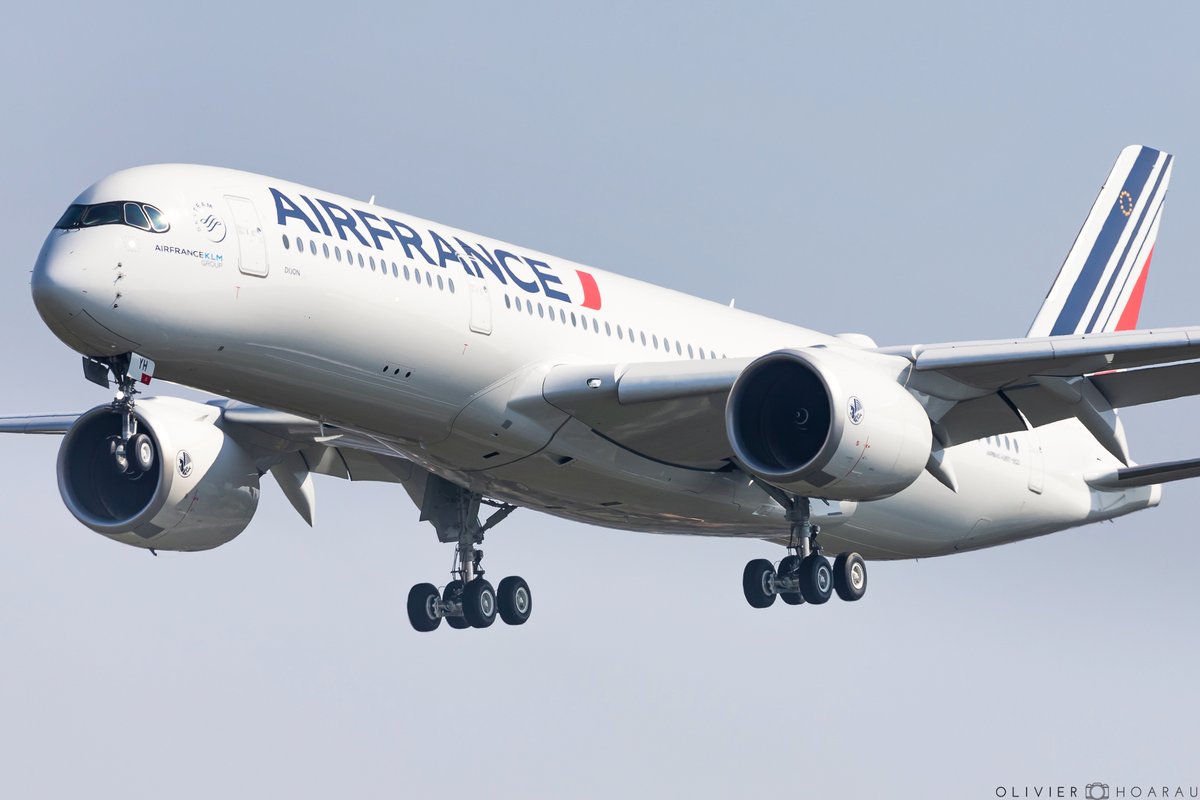 OlivierHoarau's tweet photo. 🇫🇷 #Dijon back from a flight at #Toulouse
8th #Airbus #A350 to join the @airfrance fleet ✈️✈️
#Avgeek #Airfrance #A350900 #fhtyh #landing #Airport #franceisintheair https://t.co/IWfhWUsaI0